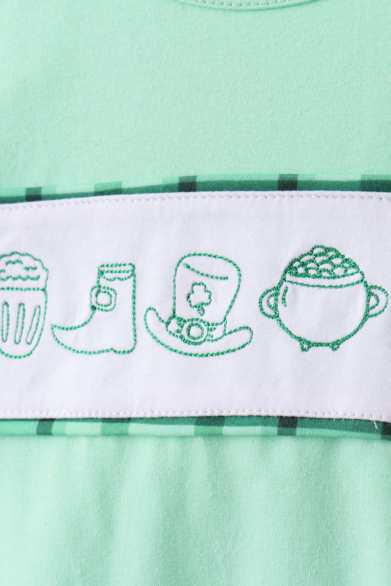 Green Parade Ruffle Gingham Pants Set