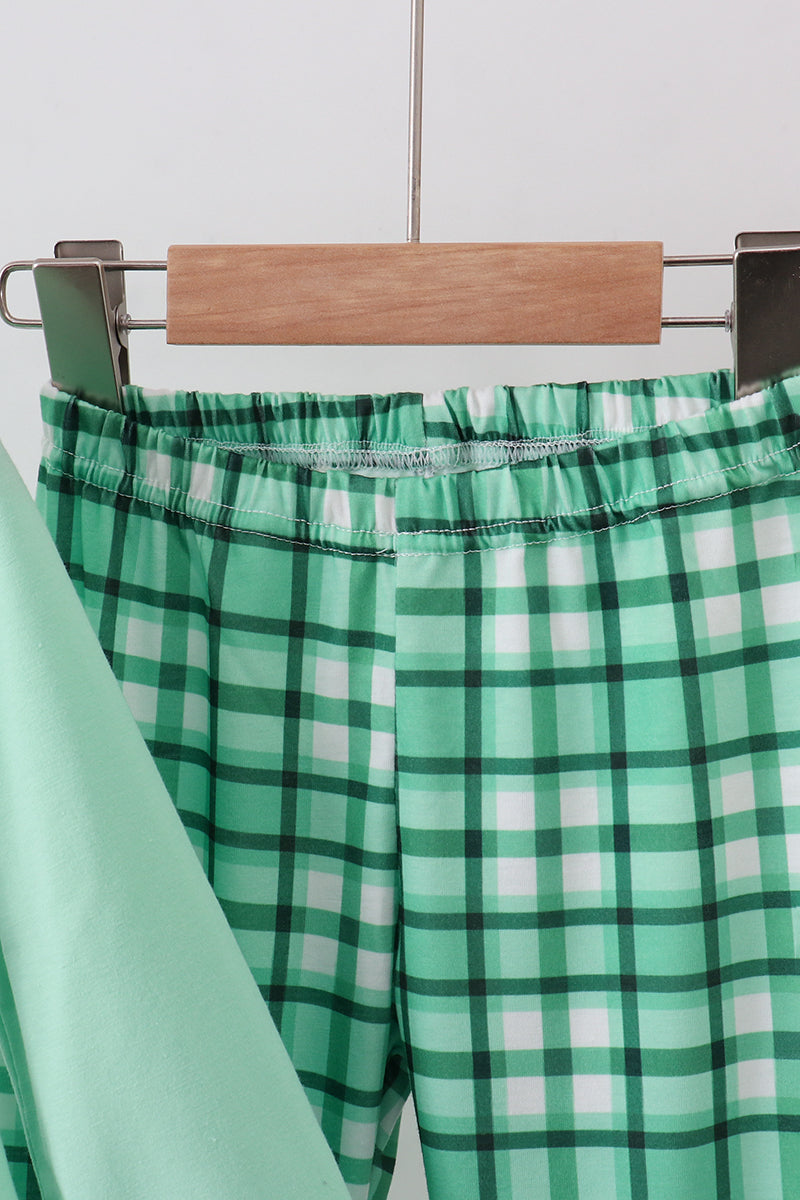 Green Parade Ruffle Gingham Pants Set