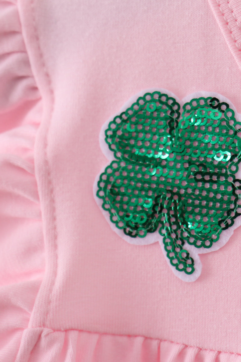 Pink Clover Ruffle Tiered Dress