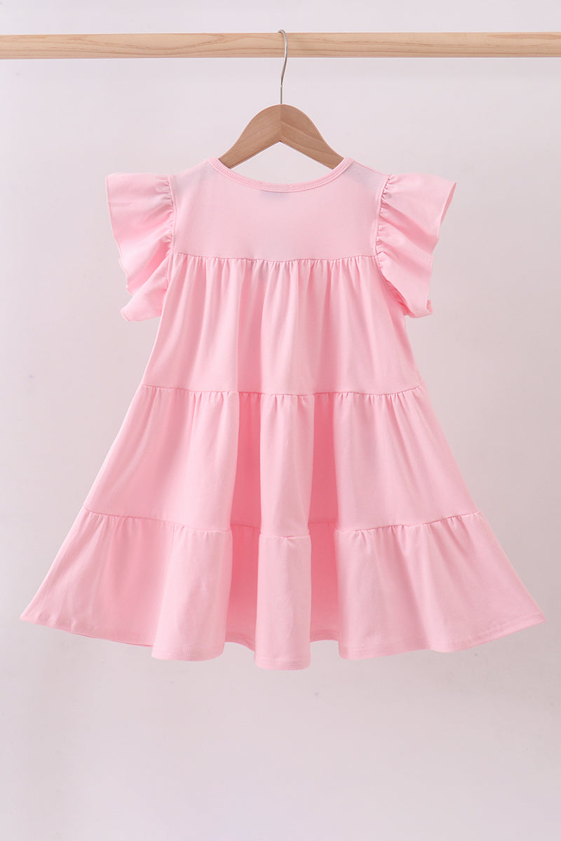 Pink Clover Ruffle Tiered Dress