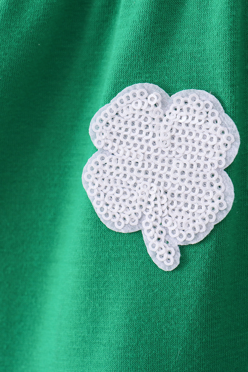 Green Clover Ruffle Tiered Dress