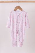 Pink Boots Bamboo Romper