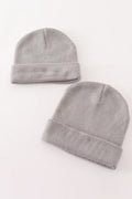 Ribbed Beanie Hat - Grey