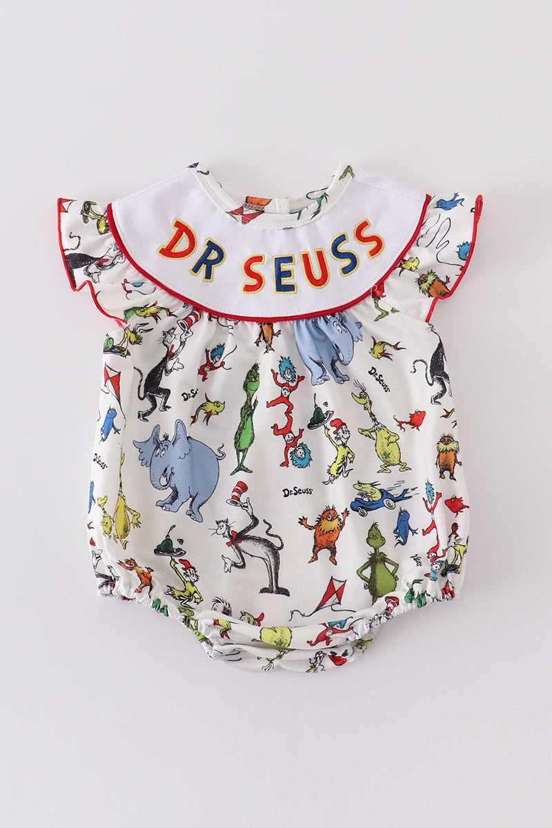 Dr. Seuss embroidery girl bubble