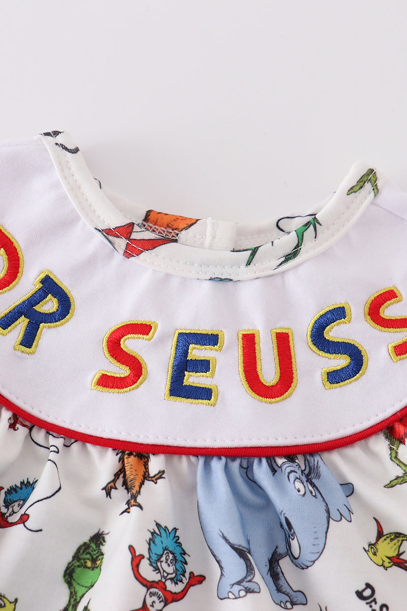 Dr. Seuss embroidery girl bubble