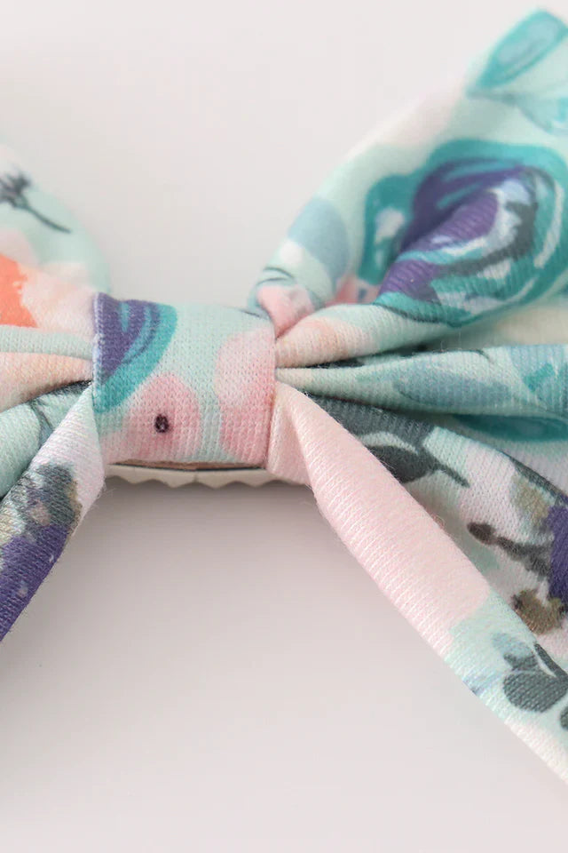 Piggie Hair Bow - Green Garden