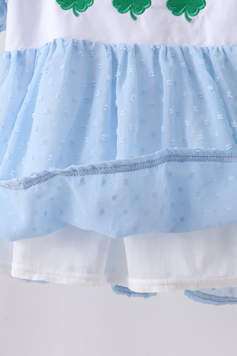 Blue Clover Swiss Dot Shorts Set