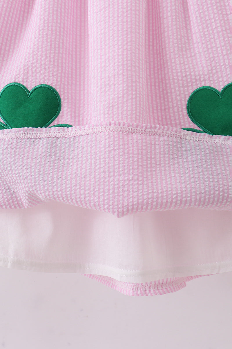 Pink Clover Applique Dress