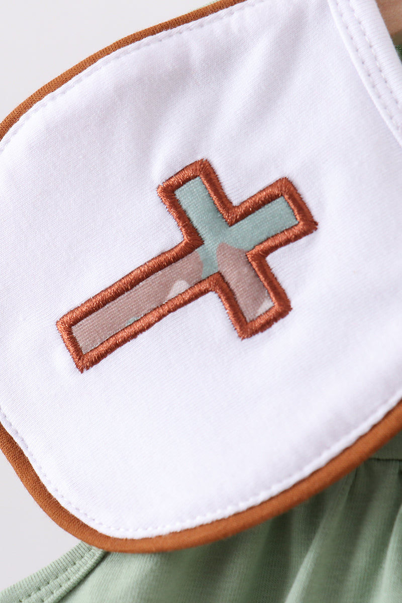 Green camouflage cross dress