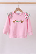 Pink Puppy & Clover Ruffle Top