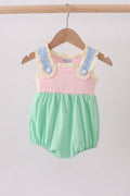Color block ruffle bubble