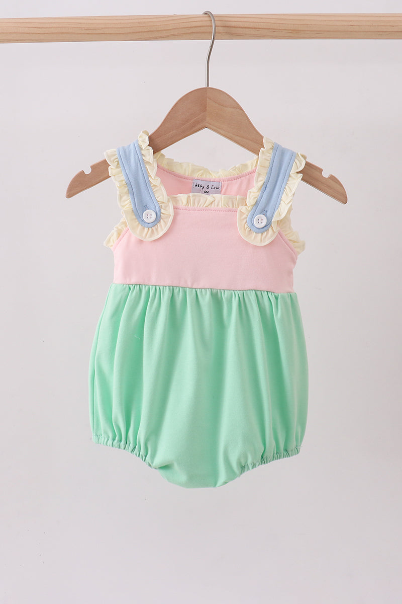 Color block ruffle bubble