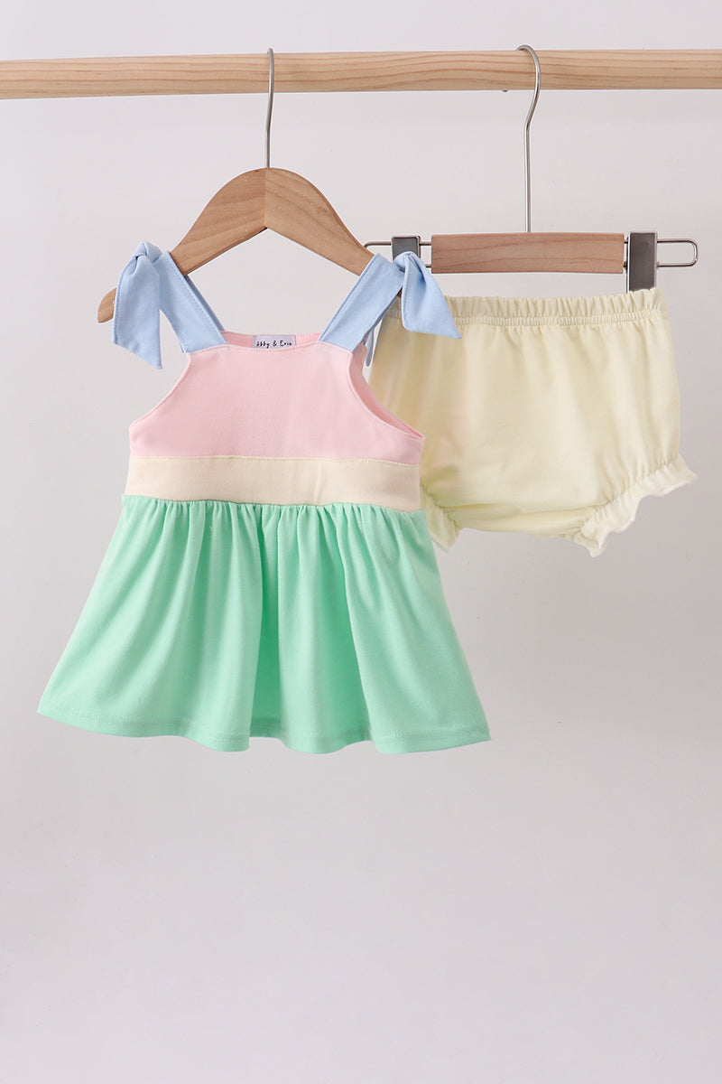 Color block bloomer set