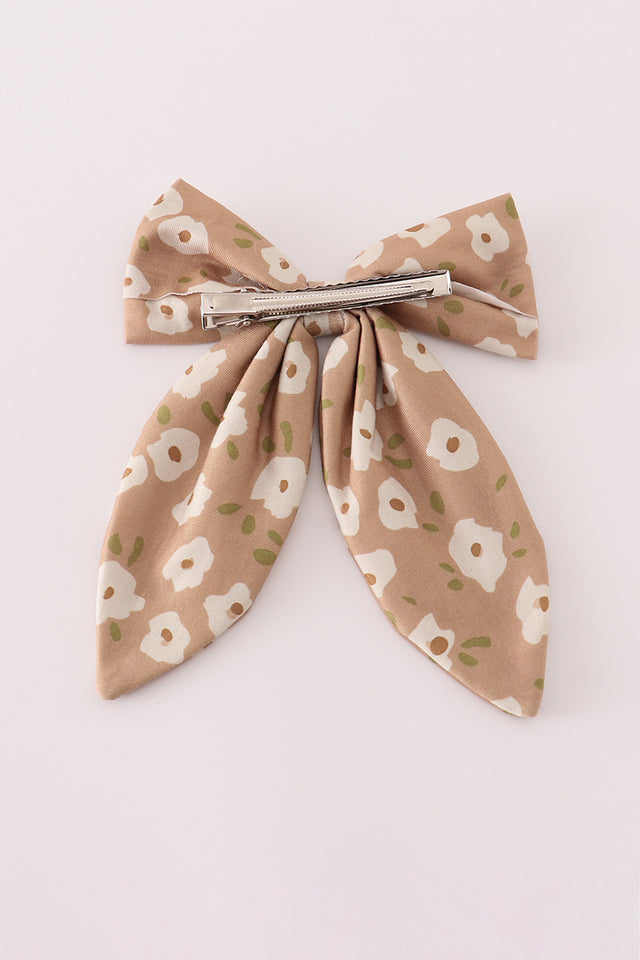 Mustard & Mint Floral Print Hair Sailor Bow