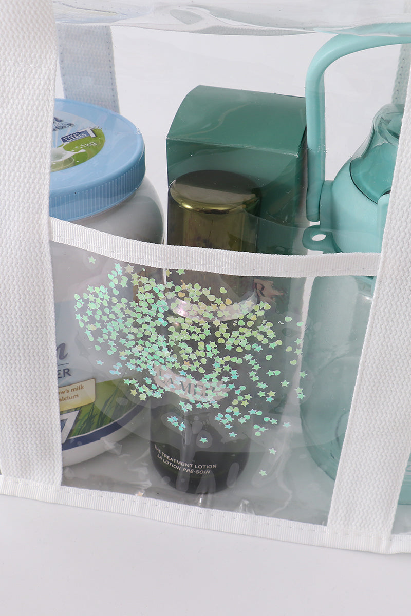 White Clear Waterproof Beach Tote