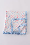 Blue Bow Lattice Blanket