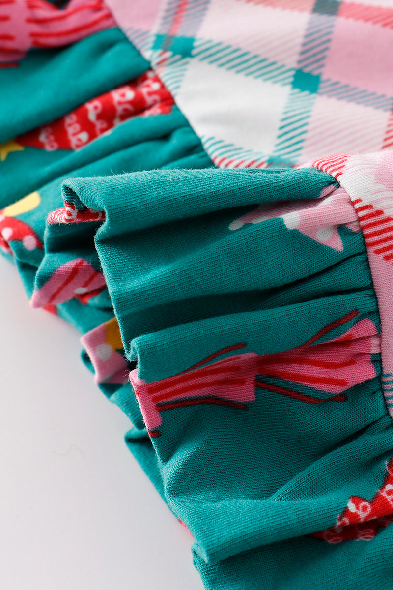 Mink Pink Plaid Ruffle Blanket