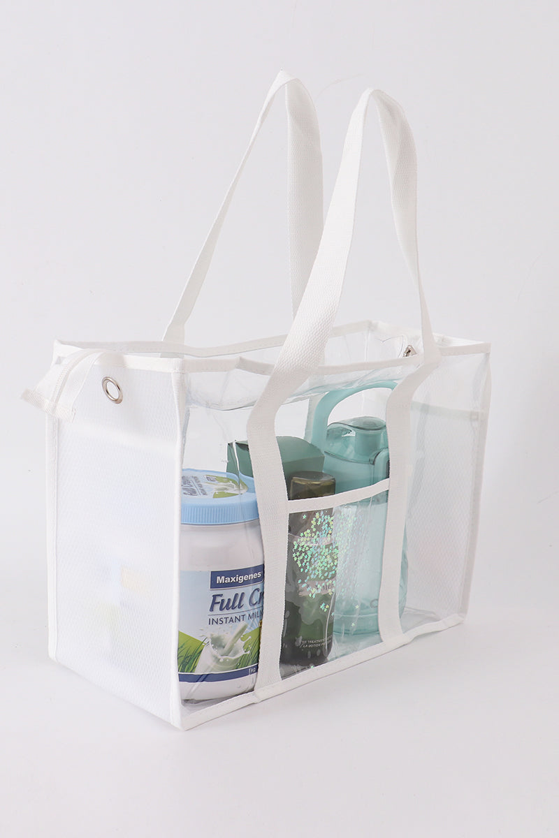 White Clear Waterproof Beach Tote