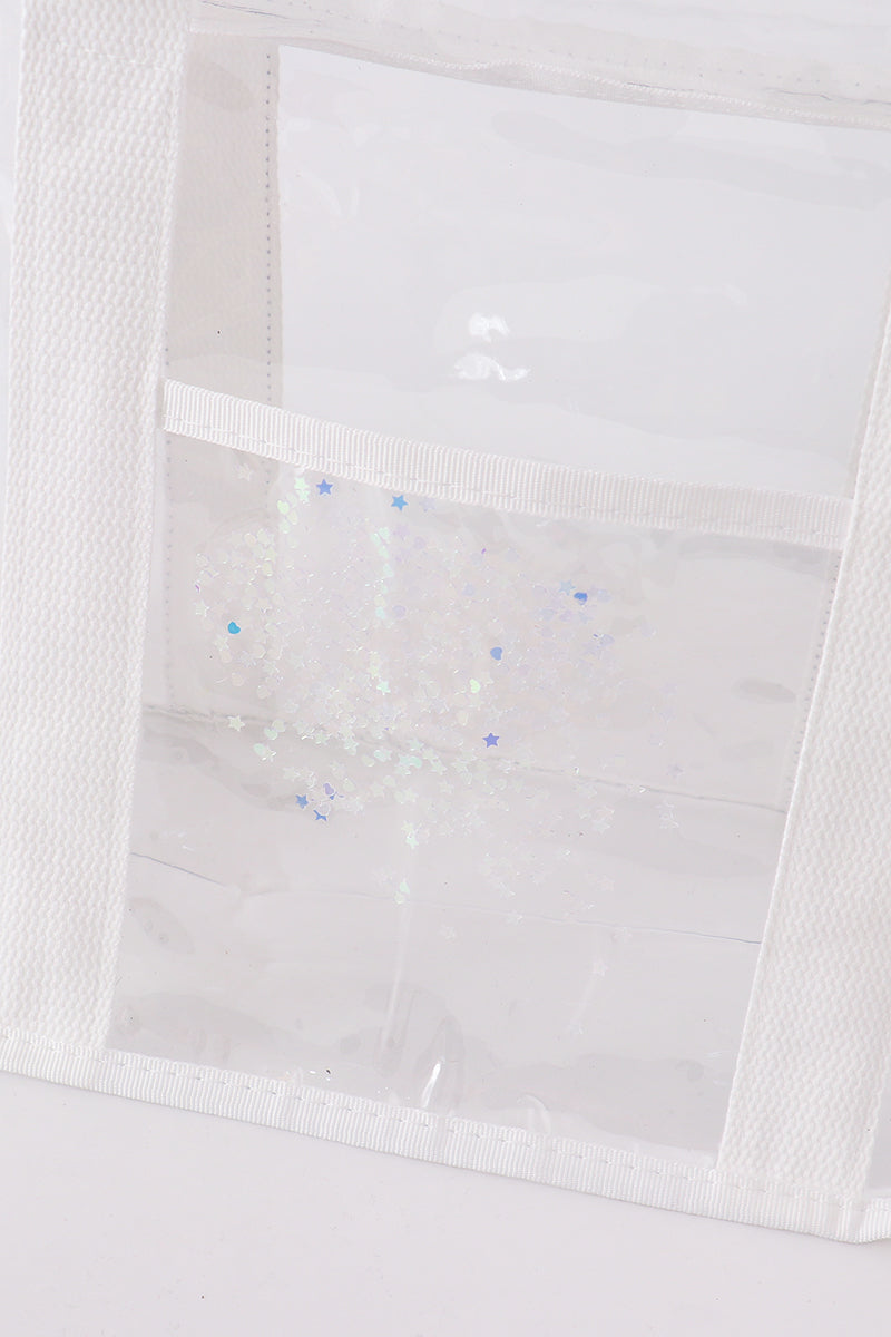 White Clear Waterproof Beach Tote